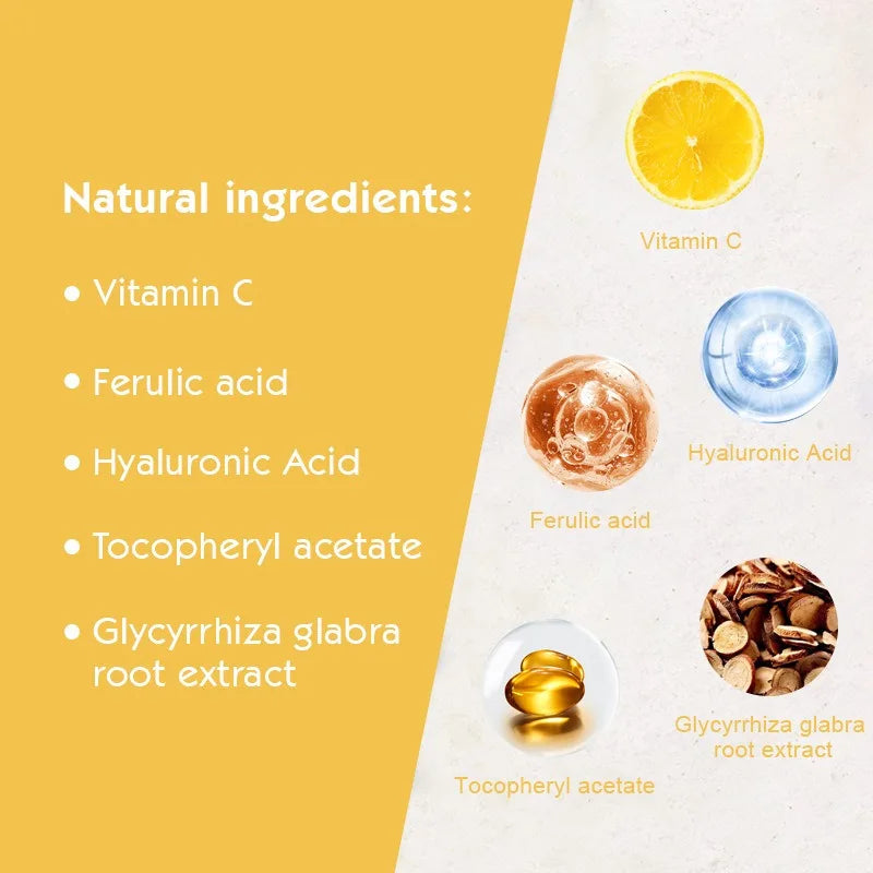20% Vitamin C Ampoule Serum Set  Moisturising Whitening Wrinkle Reducing Anti-Ageing Serum Face Beauty Skin Care