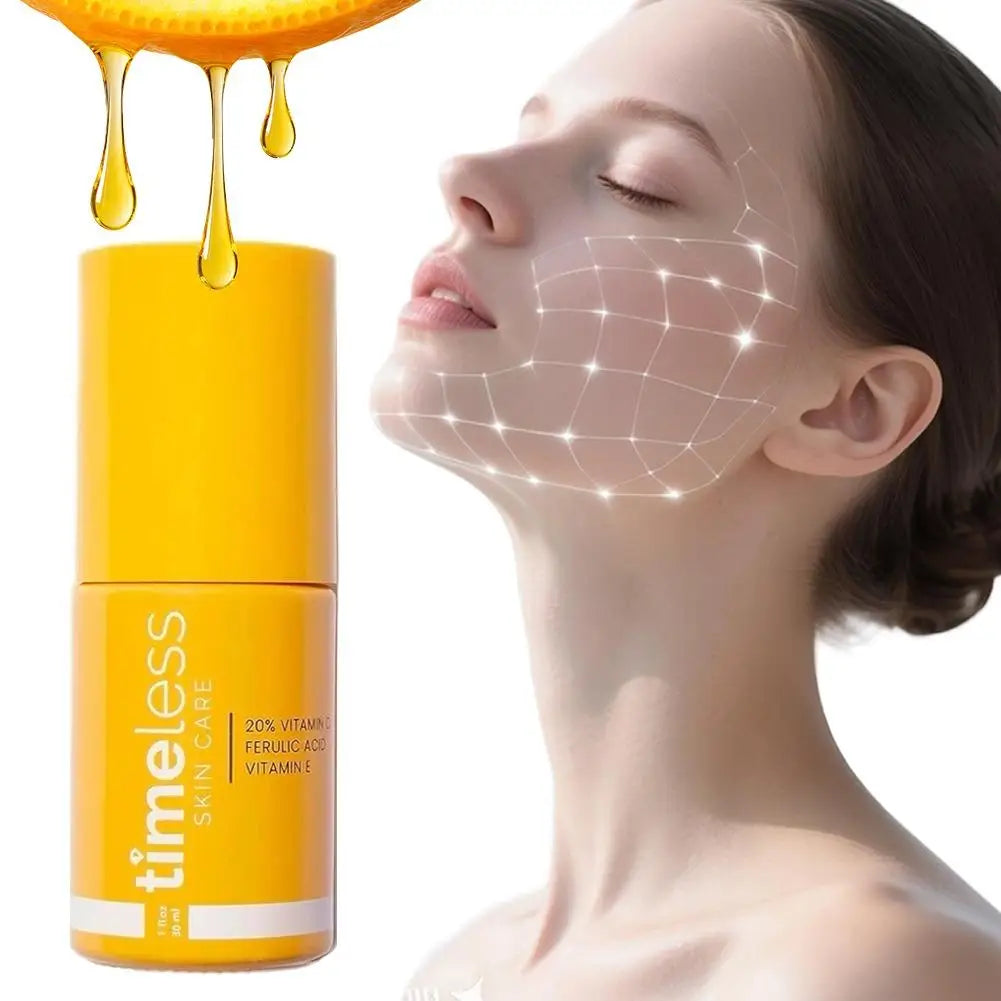 Vitamin C Serum with Ferulic Acid, Nourishing Moisturizing Firming Facial Essence, Hydrating Anti-Aging Skin Care Liquid 30ml